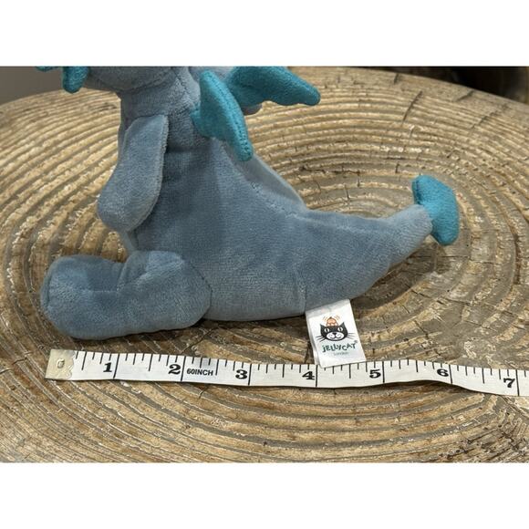 Jellycat Little Puff Sapphire Dragon Plush Blue Small Jelly Cat Stuffed Animal - Picture 9 of 9